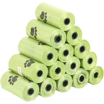 15 PCS/ロール 生物分解性 ペットゴミ袋 シャツバッグ 犬便袋用品