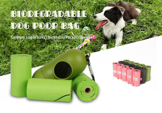 15 PCS/ロール 生物分解性 ペットゴミ袋 シャツバッグ 犬便袋用品