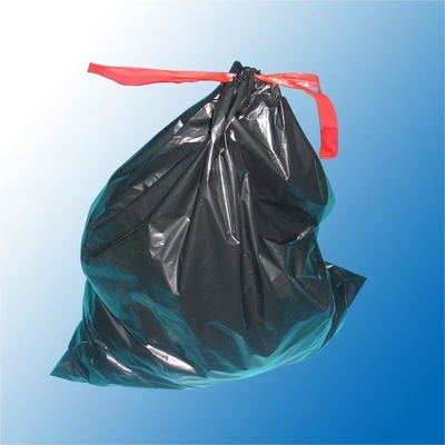 8 ガロンのベージュ 引き付け糸 キッチンゴミ袋 プラスチック 白い 透明な表面 ハンドリング