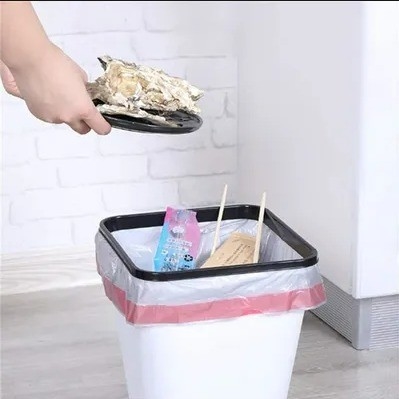 中型 キッチン ドローストリング ゴミ袋 8 ガロン 白い透明なプラスチックゴミ袋 PE素材