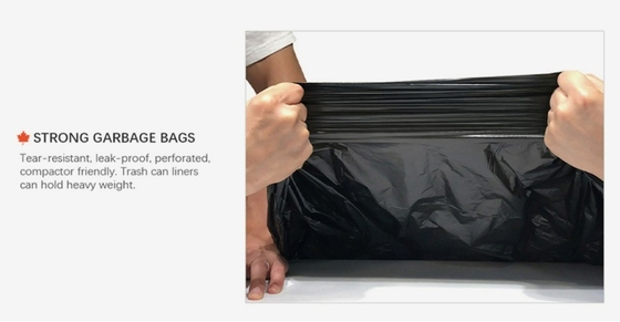 便利な廃棄物処理のために,HDPE/LDPE/LLDPEで30ガロンのカスタムドローストリングゴミ袋