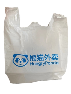 ウェスト ハンドル パーソナライズド ロゴ印刷付き プラスチック Tシャツ バッグ