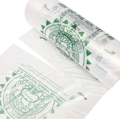 固いプラスチックバッグ 食料品用Tシャツ バッグ ロール オーダーメイドロゴ 証明書