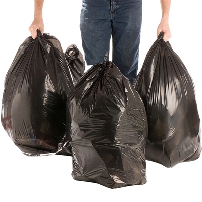 商用プラスチック袋 厚い黒いゴミ袋 口が平らなHDPE/LDPE