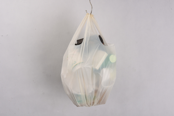 緑色 40% バイオソース素材 構造 カスタム 食料品 プラスチックの再利用可能な買い物袋