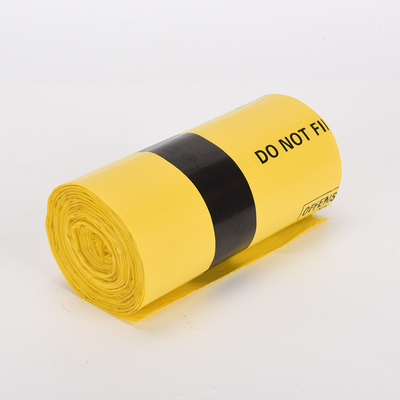 HDPE 小型5~30リットルの持ち運び可能な平口医療用廃棄物袋