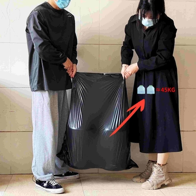 便利なHDPE黒色プラスチックゴミ袋 容器 廃棄物の環境にやさしい処分