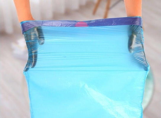 HDPE/LDPE/LLDPE素材のキッチンゴミのための厚い黒い引き出し弦ゴミ袋