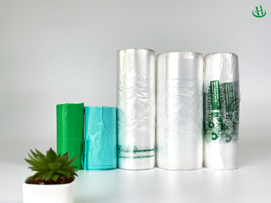 46 X 33 透明のTシャツ 尿布用のゴミ袋 1.3 ミリ プラットシール プラスチックゴミ袋