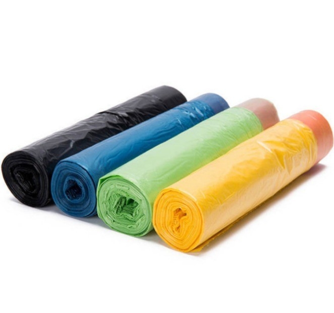 HDPE LDPE MDPE スクエアボトムバッグ オフィス家用 ポータブル 自動閉塞 引き弦 プラスチックバッグ