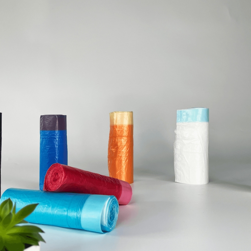 スクウェア・ボトム・バッグ ドローストリング キッチン用ゴミ袋 廃棄物 PE 生物分解性プラスチック袋