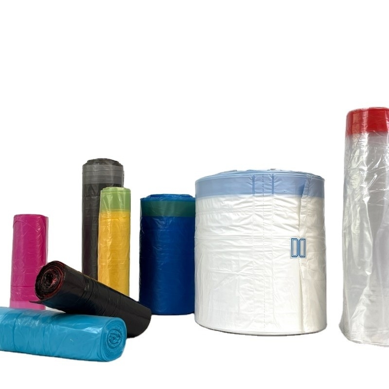 個別に折りたたまれた HDPE プラスチックゴミ袋 ローリングでカスタム注文で