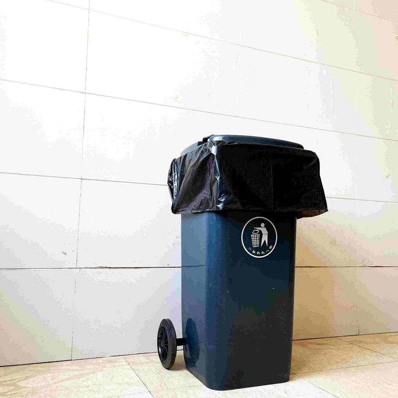 便利なHDPE黒色プラスチックゴミ袋 容器 廃棄物の環境にやさしい処分