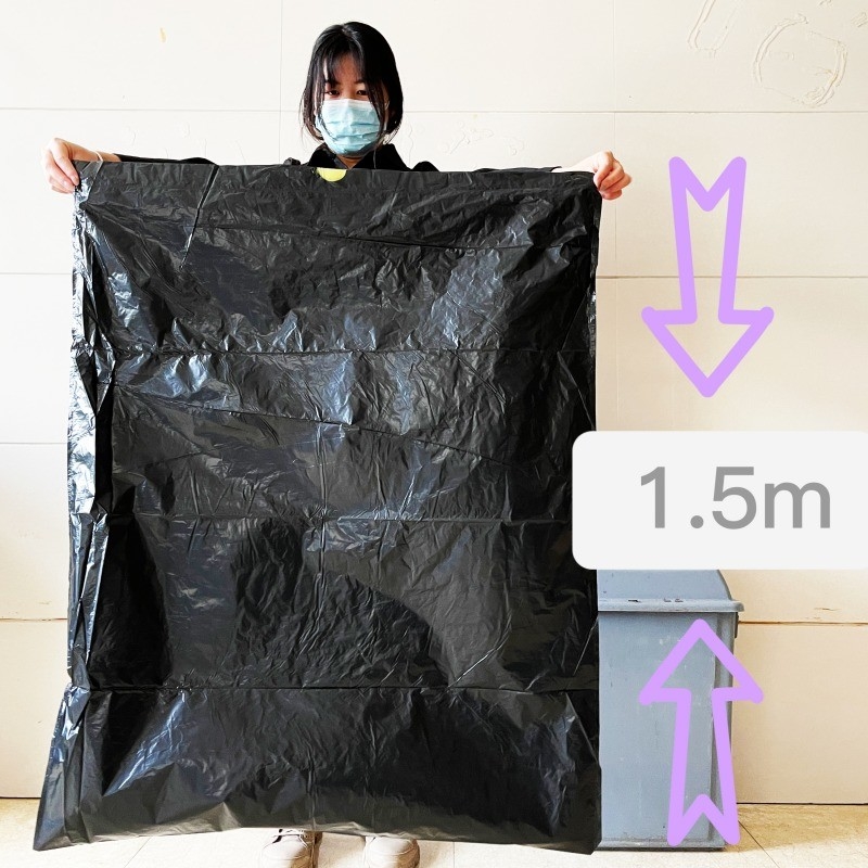 ベージュ 100L プラスチック ブラック リサイクルゴミ袋 ロール 55 ガロン オフセット印刷
