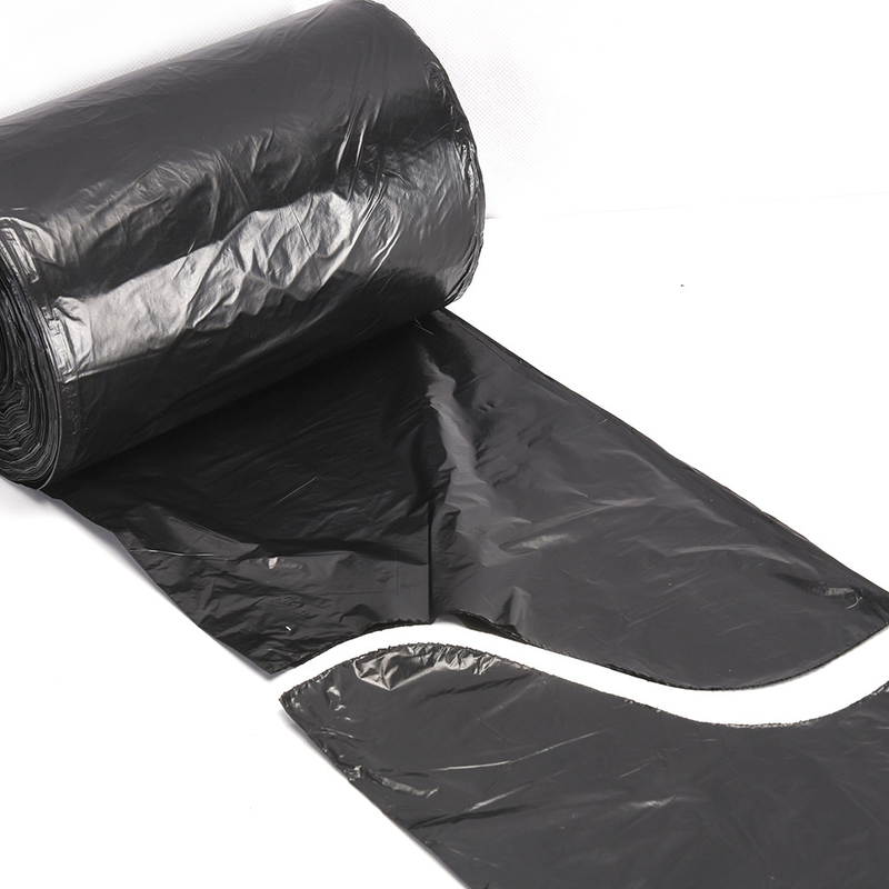 ベージュPE プラスチック HDPE/LDPE フラップネクタイ ゴミ袋 直接カスタムブランド